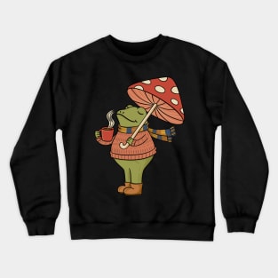 Cozy frog and mushroom Crewneck Sweatshirt